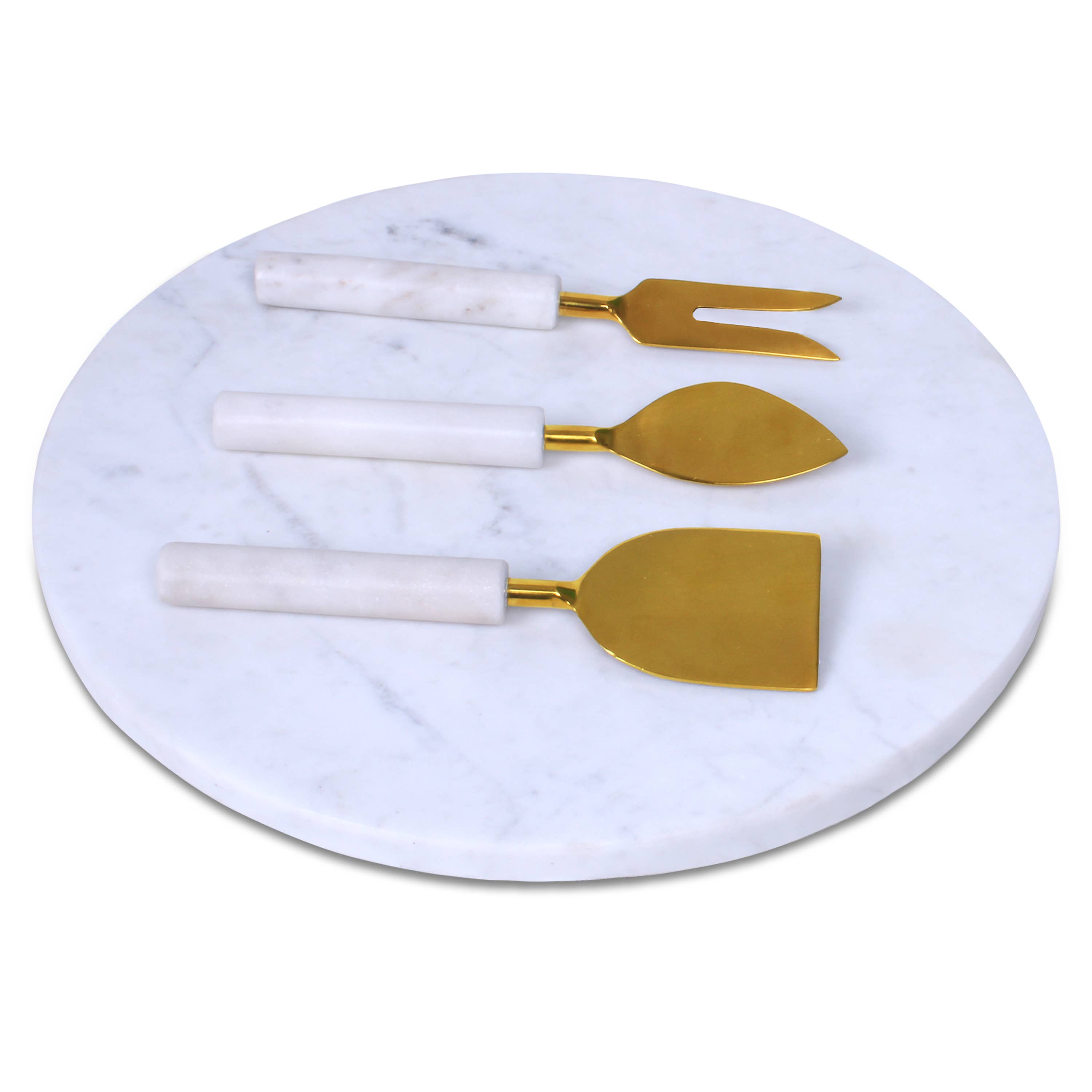 White Marble Cheese Knives - Set of 4